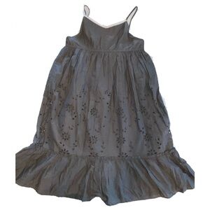 NEW - GapKids Dark Gray Baby Doll Sundress with Eyelet Skirt Size XXL